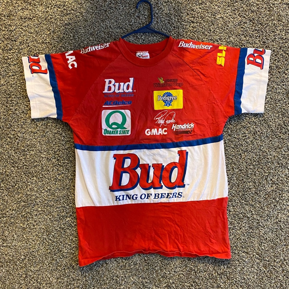 VINTAGE Budweiser nascar Hendrick shirt made in USA large Ricky Craven
